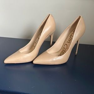 Sam Edelman Nude Leather Heel